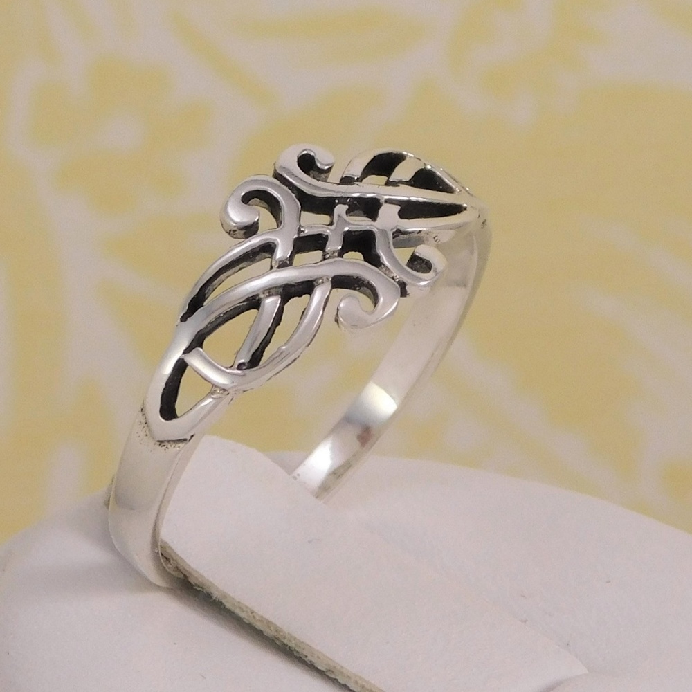 Irish Tribal Ring 925 Silver